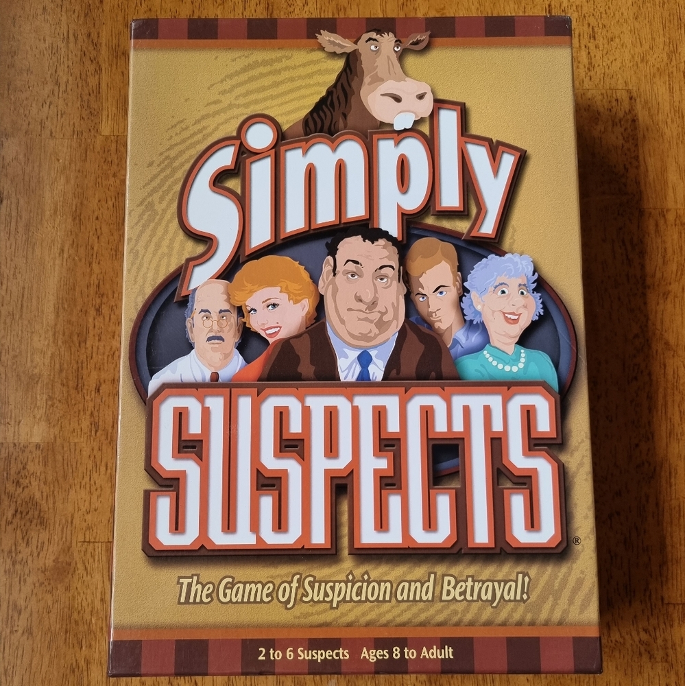 Simply Suspects Board Game. The Game of Suspicion and Betrayal!